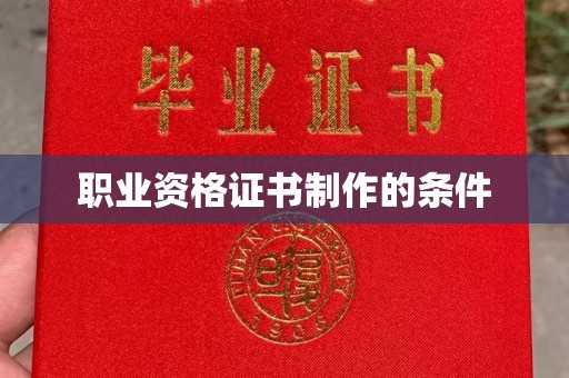招远职业资格证书制作的条件